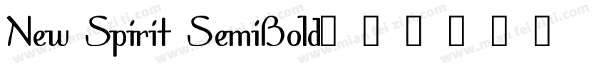 New Spirit SemiBold字体转换